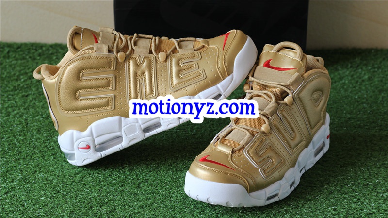 Supreme x Nike Air More Uptempo Gold